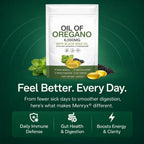 Menryx Oil of Oregano Softgels PDP gallery image with feel better every day immune and wellness benefits