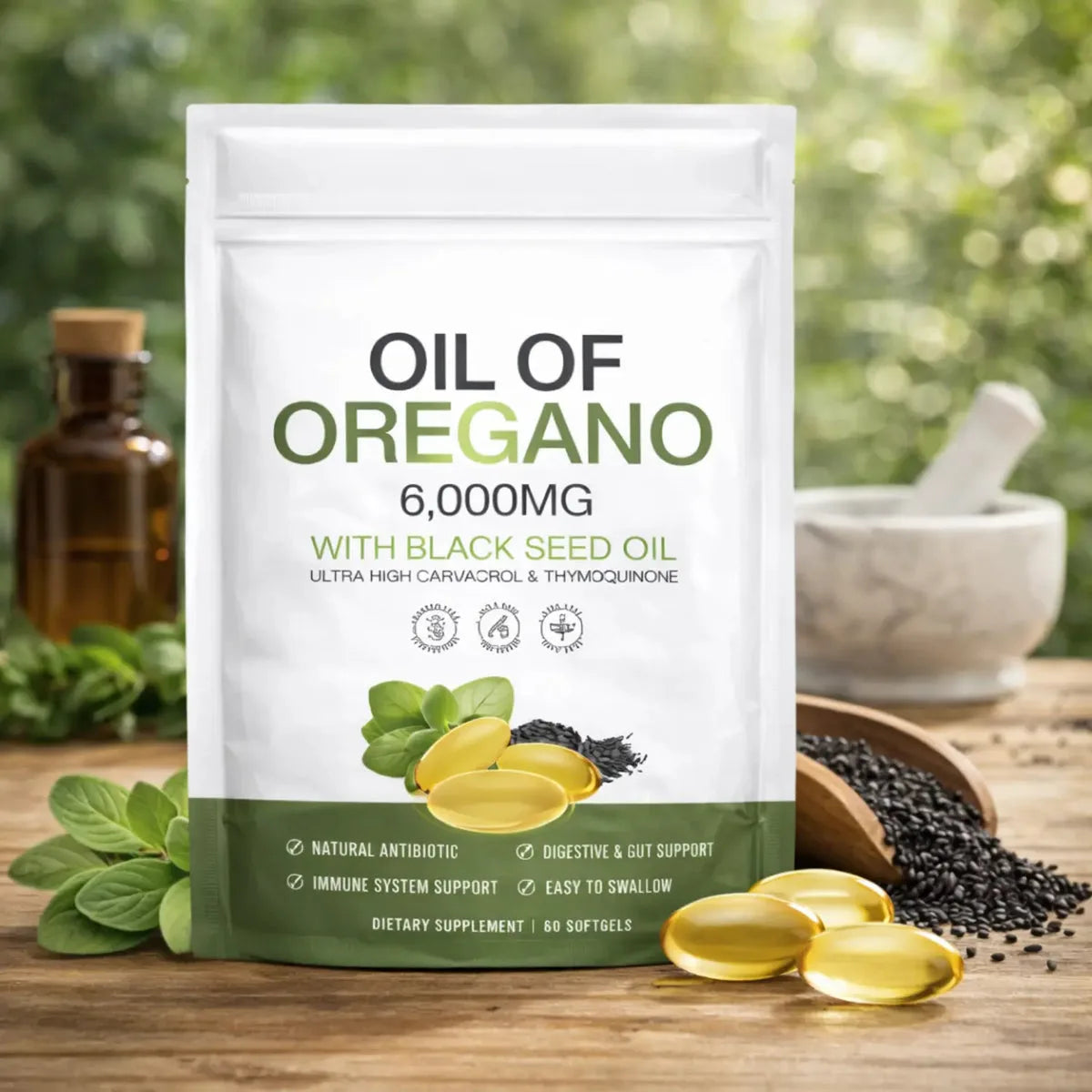 Menryx Oil of Oregano Softgels PDP gallery lifestyle product image