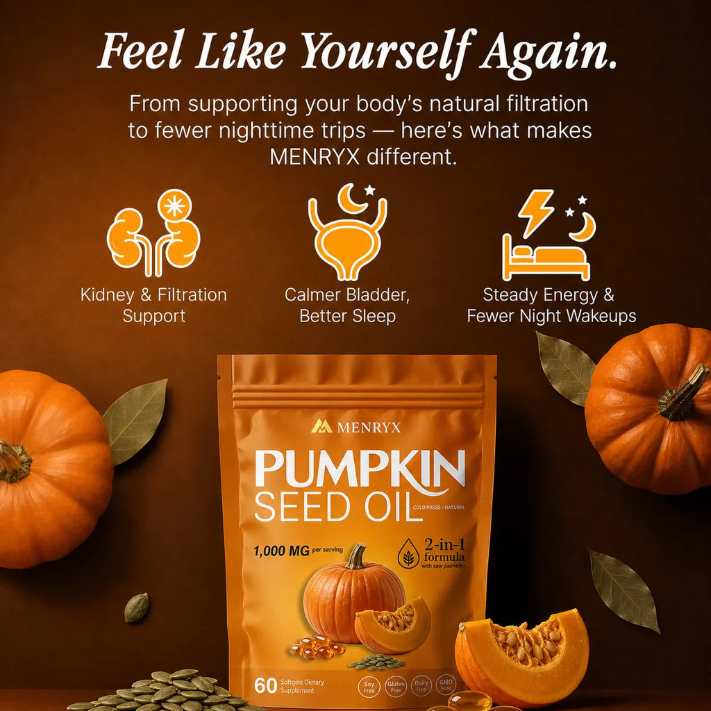 Menryx Pumpkin Seed Oil feel like yourself PDP image
